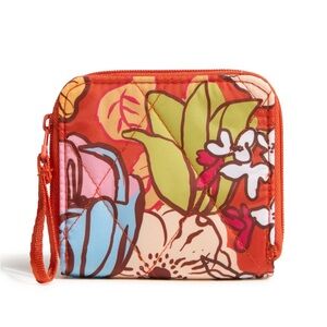 NWT Vera Bradley Midday Garden Ultralight Essential Small Zip Around Wallet